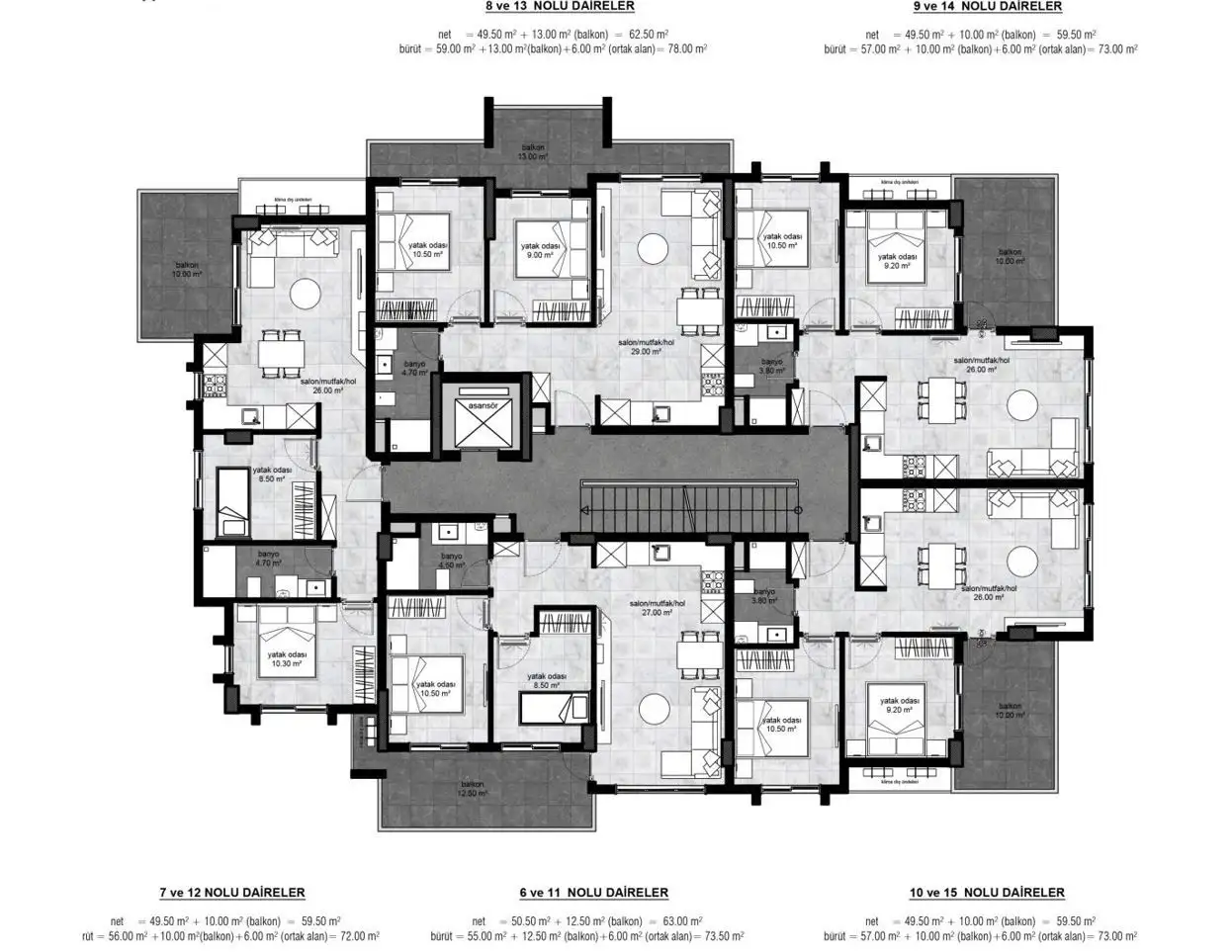 Квартира 75м² в Турции, Аланья. Стоимостью 180000€ аренда фото-30