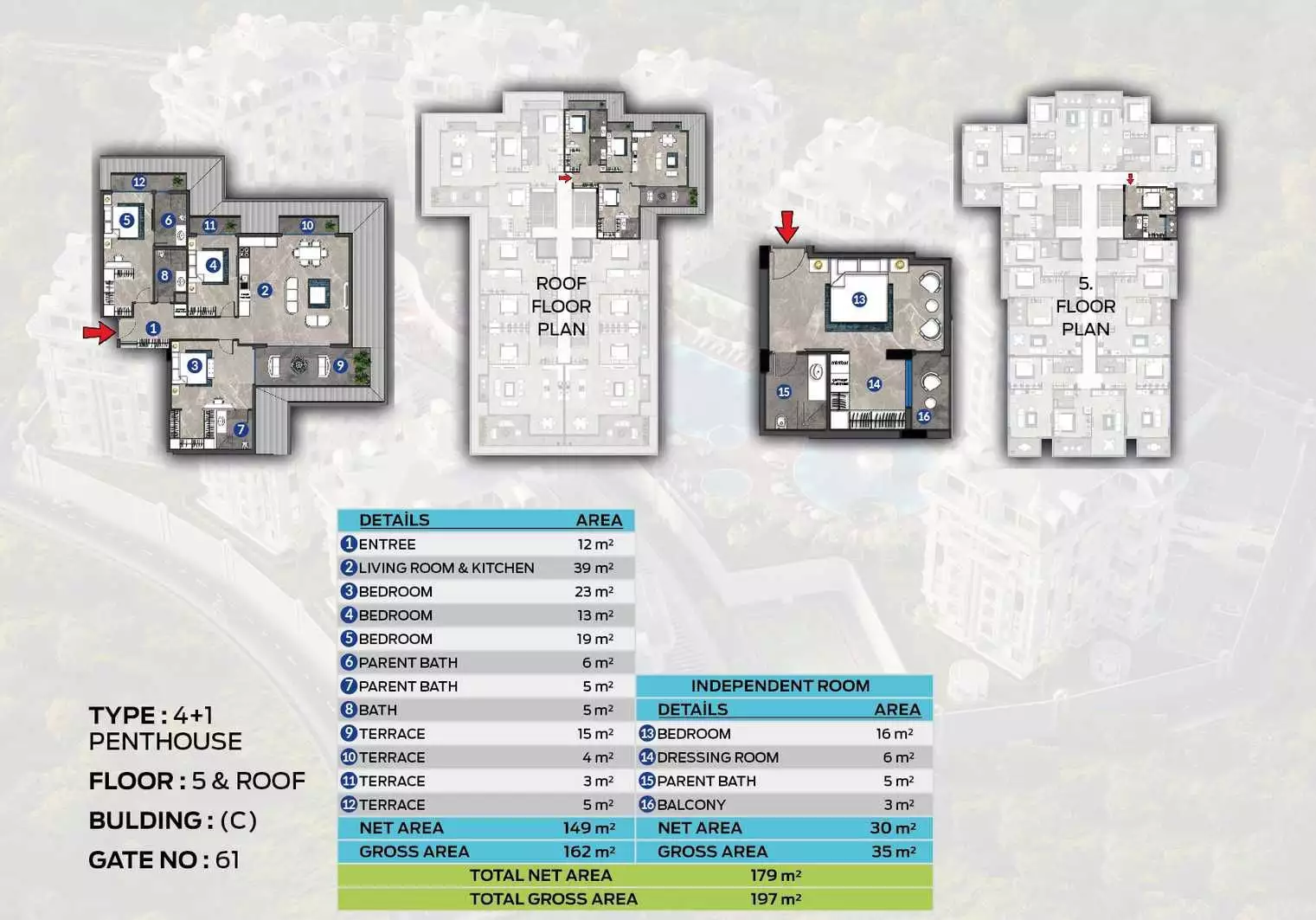 Квартира 46м² в Турции, Оба. Стоимостью 175000€ аренда фото-25