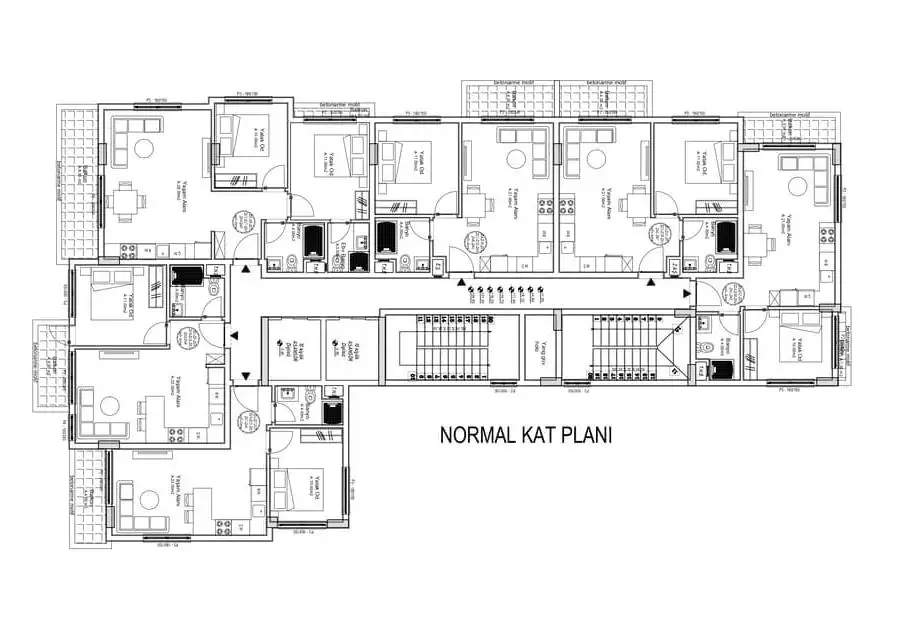 Квартира 39м² в Турции, Демирташ. Стоимостью 89000€ аренда фото-23