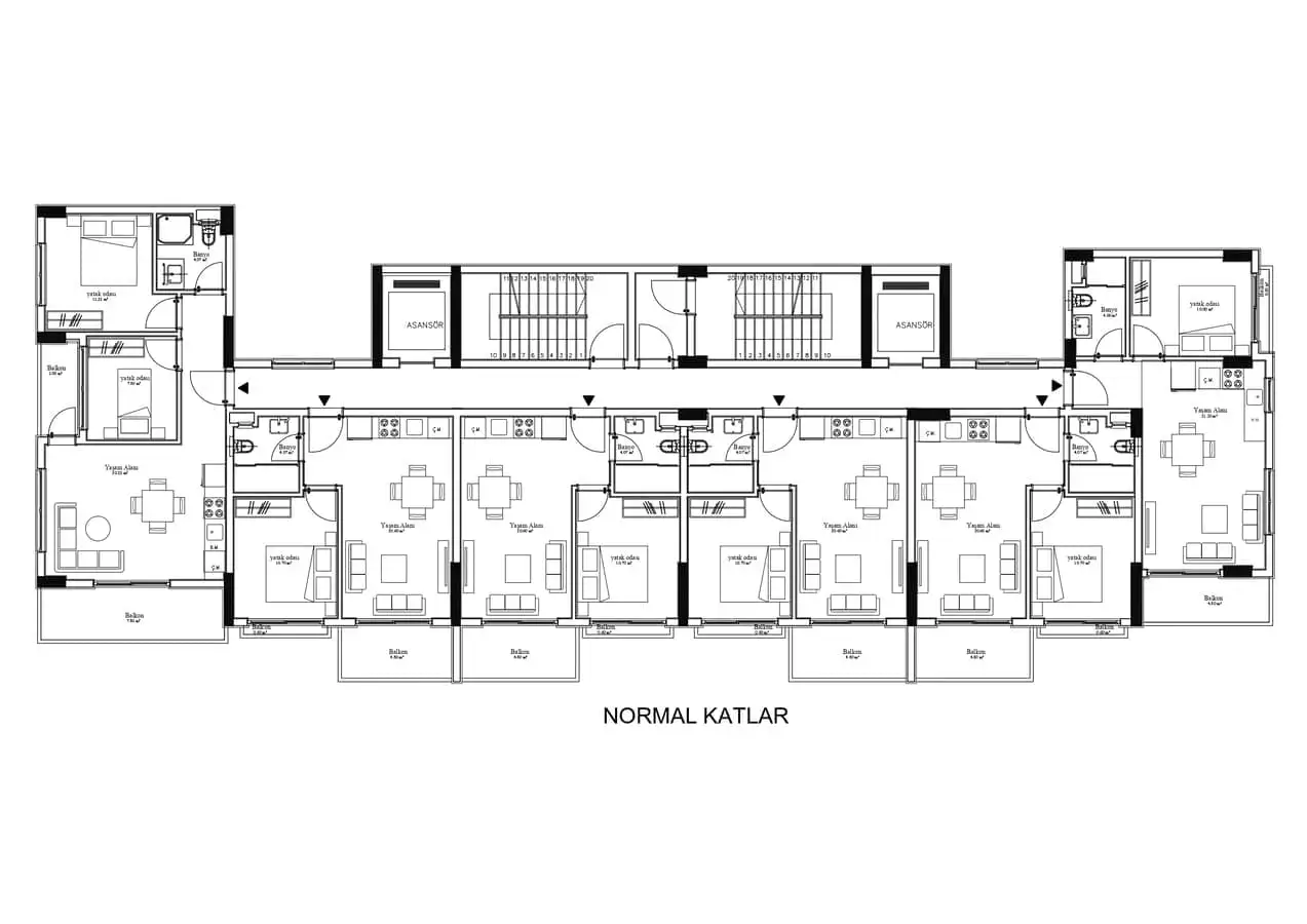 Квартира 39м² в Турции, Демирташ. Стоимостью 89000€ аренда фото-29