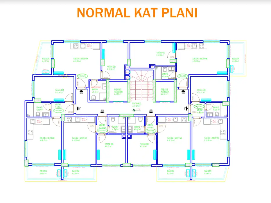 Квартира 51м² в Турции, Махмутлар. Стоимостью 129000€ аренда фото-28