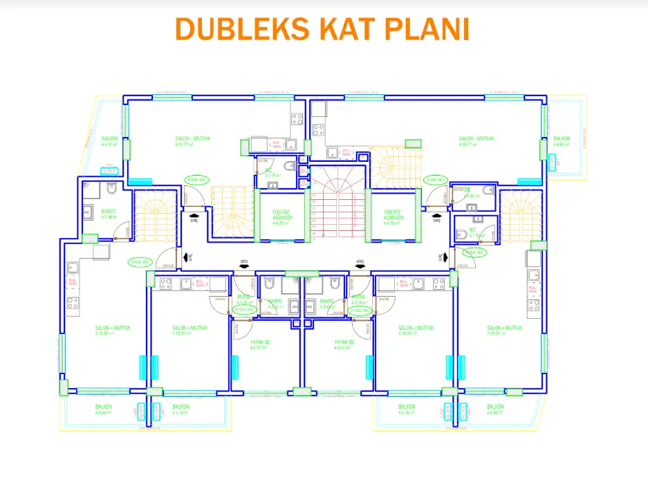 Квартира 51м² в Турции, Махмутлар. Стоимостью 129000€ аренда фото-29