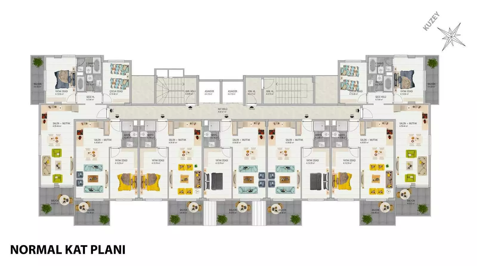 Квартира 60м² в Турции, Демирташ. Стоимостью 112500€ аренда фото-21