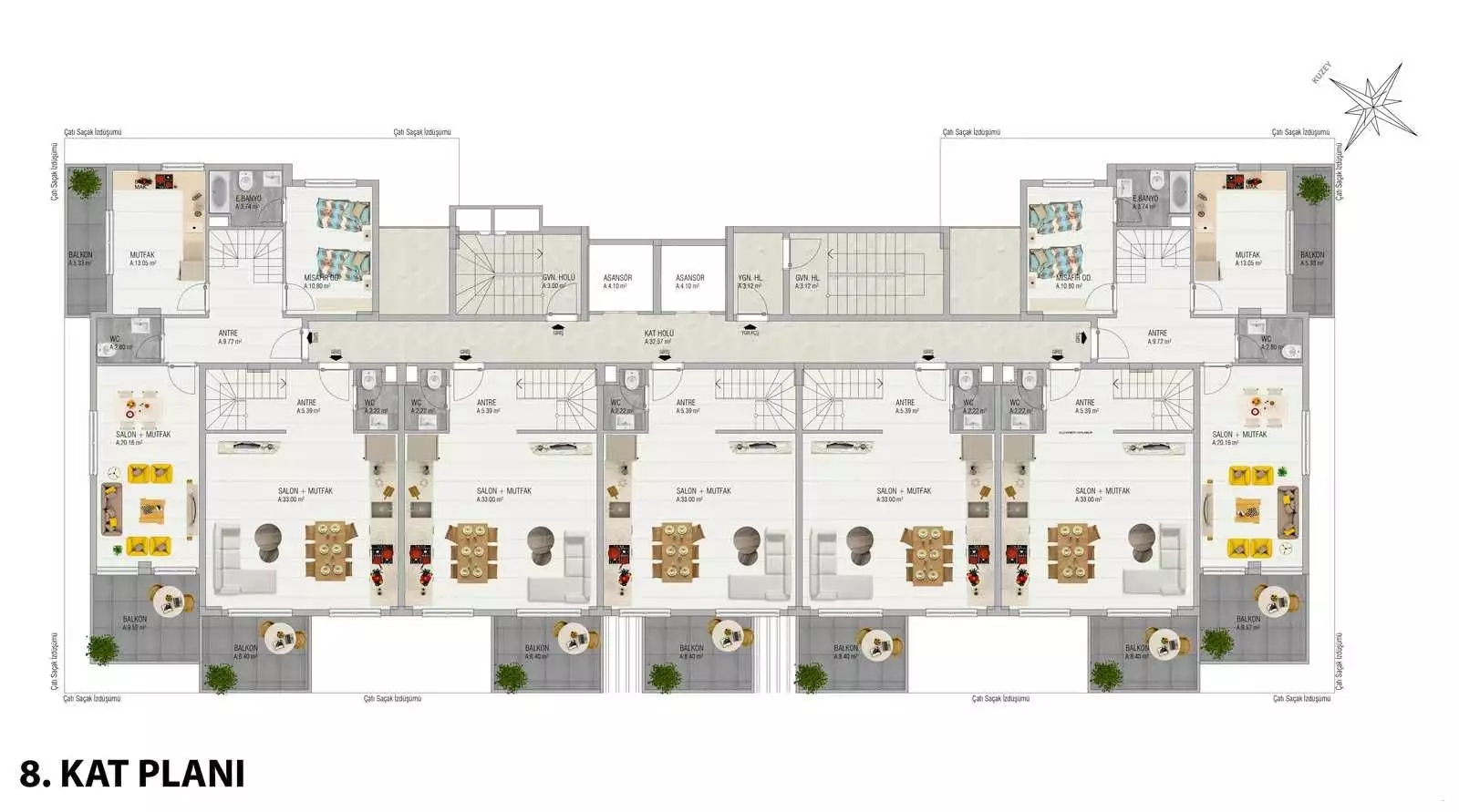 Квартира 60м² в Турции, Демирташ. Стоимостью 112500€ аренда фото-22