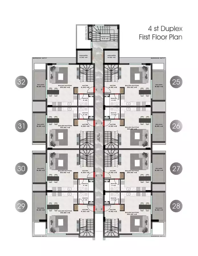 Квартира 49м² в Турции, Махмутлар. Стоимостью 130000€ аренда фото-22