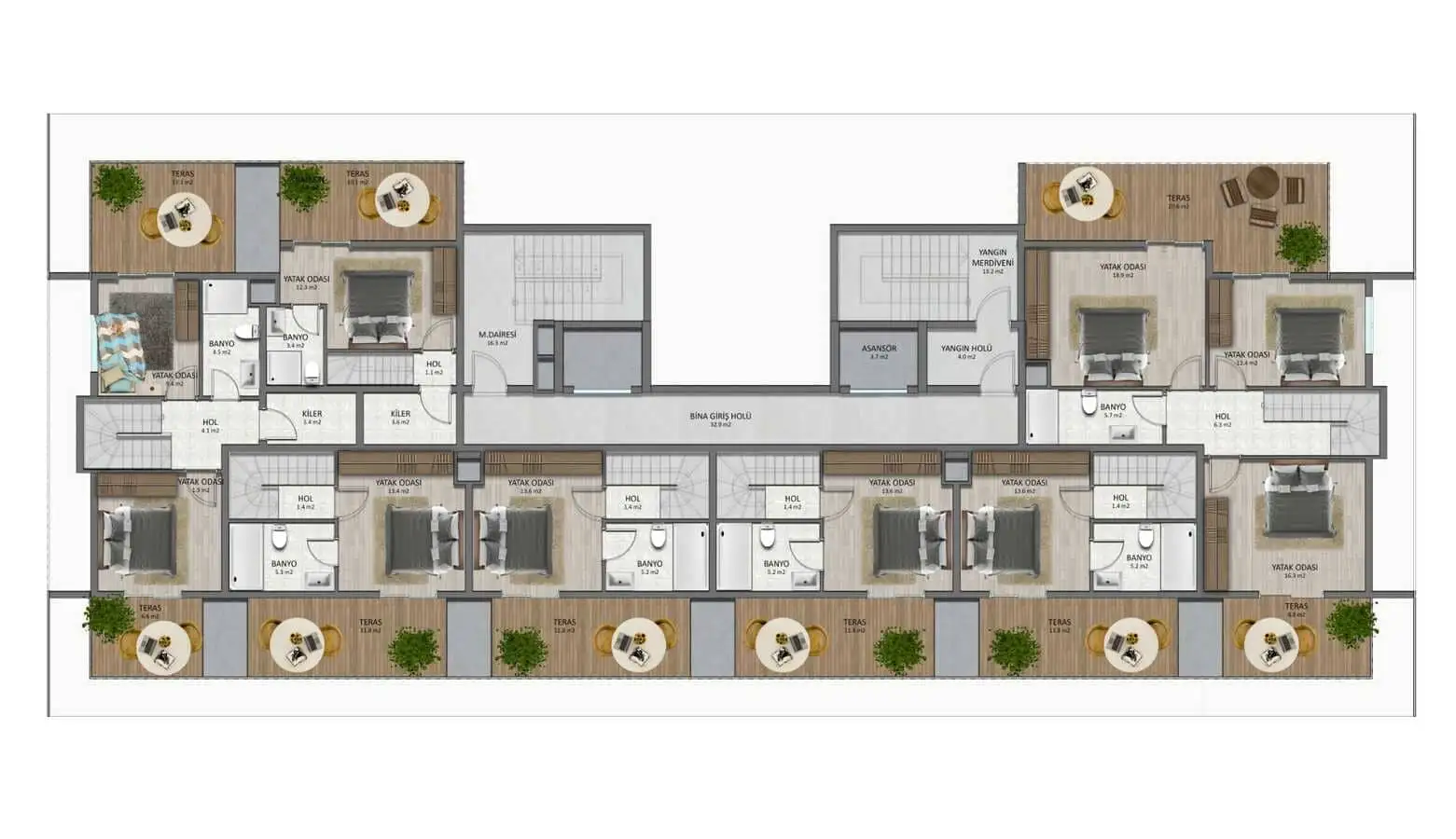 Квартира 52м² в Турции, Авсаллар. Стоимостью 105000€ аренда фото-26