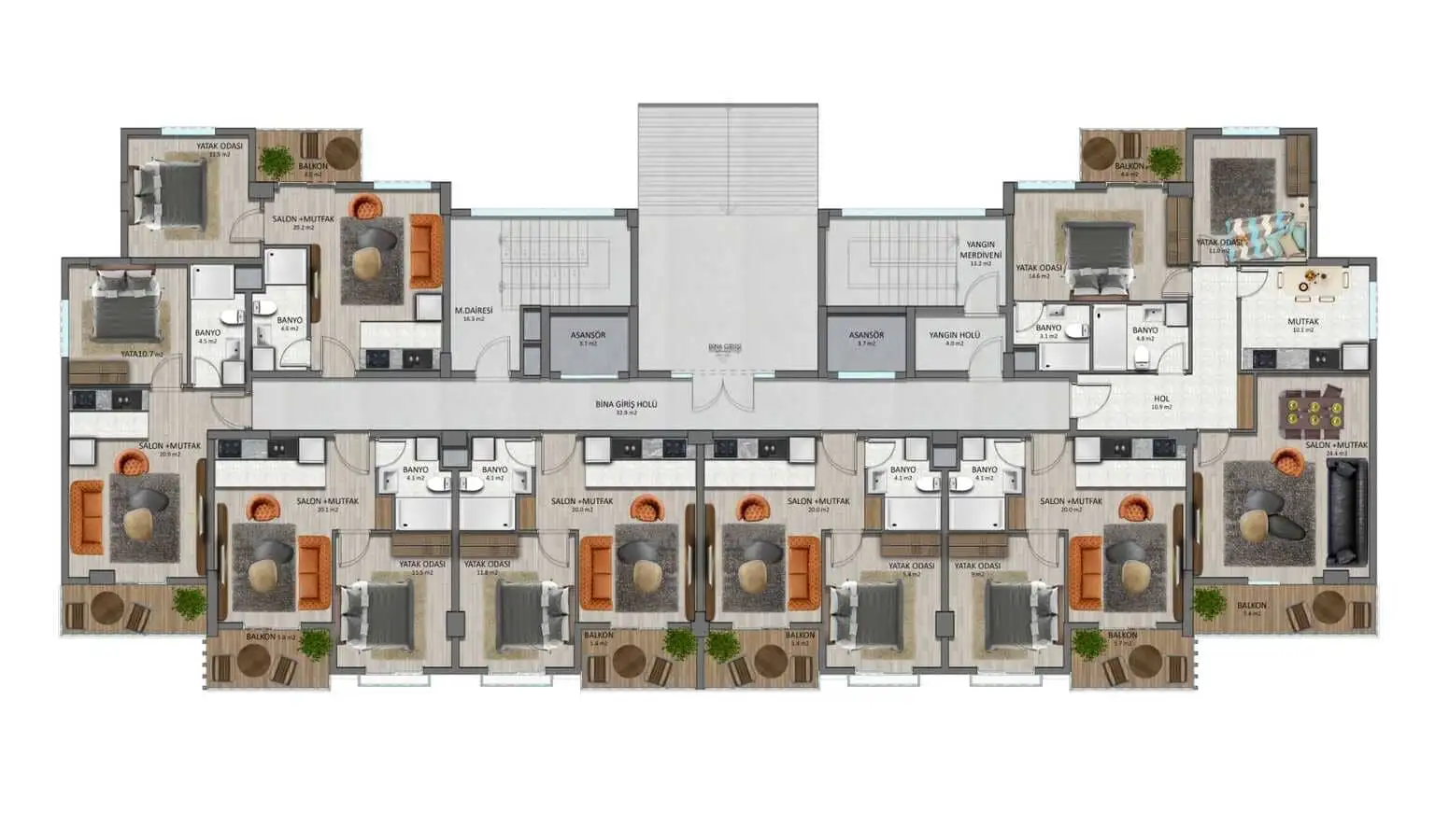 Квартира 52м² в Турции, Авсаллар. Стоимостью 105000€ аренда фото-28