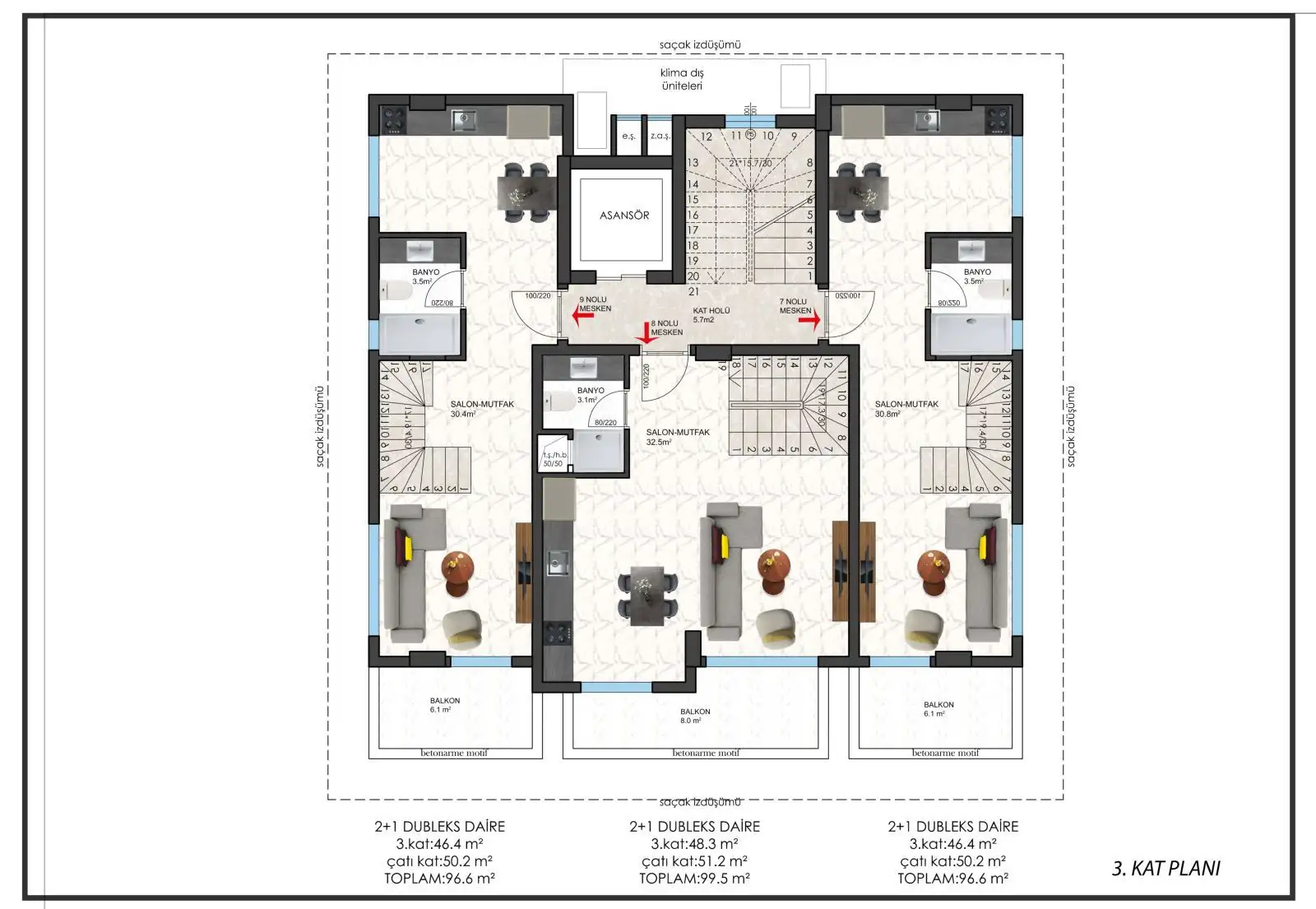 Квартира 47м² в Турции, Демирташ. Стоимостью 120000€ аренда фото-26