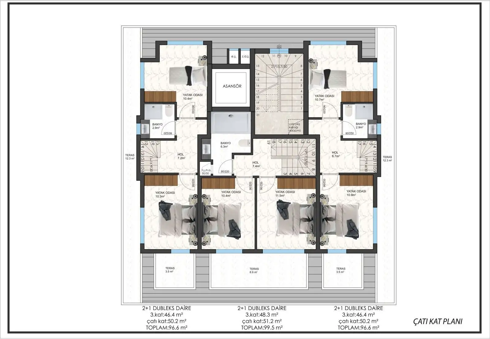 Квартира 47м² в Турции, Демирташ. Стоимостью 120000€ аренда фото-27