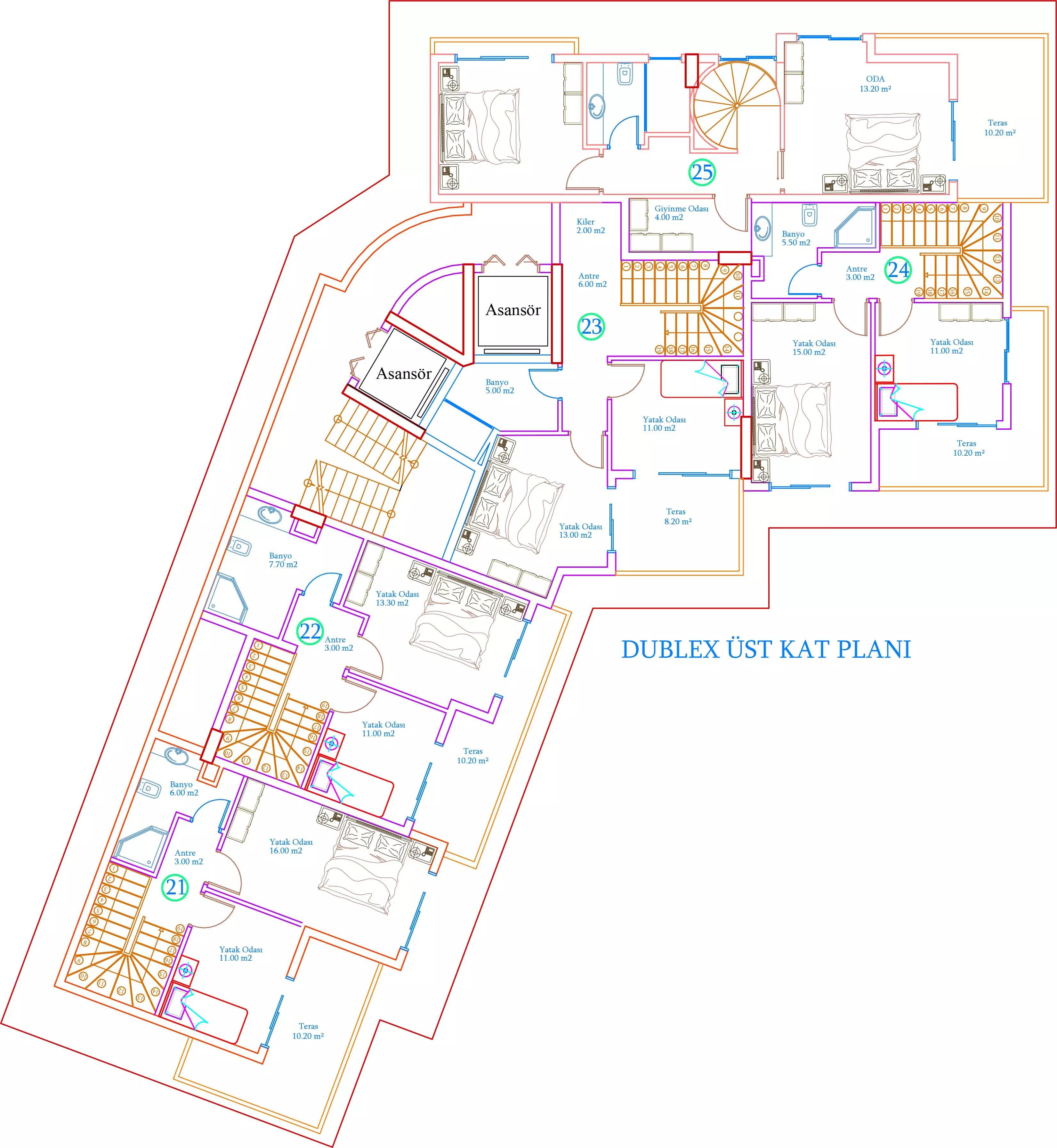 Пентхаус 96м² в Турции, Авсаллар. Стоимостью 175000€ аренда фото-8