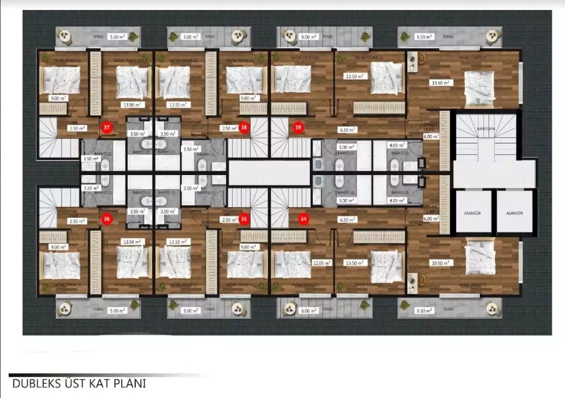 Квартира 50м² в Турции, Аланья. Стоимостью 184500€ аренда фото-23