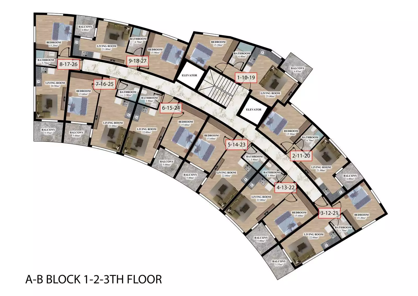 Квартира 50м² в Турции, Конаклы. Стоимостью 117000€ аренда фото-12