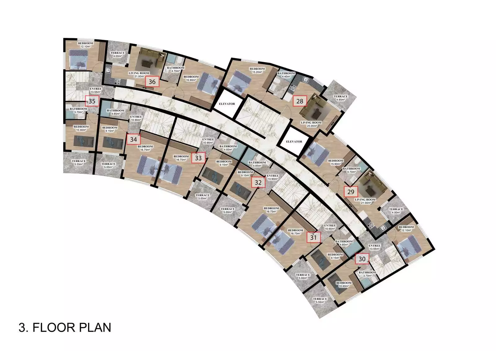Квартира 50м² в Турции, Конаклы. Стоимостью 117000€ аренда фото-13