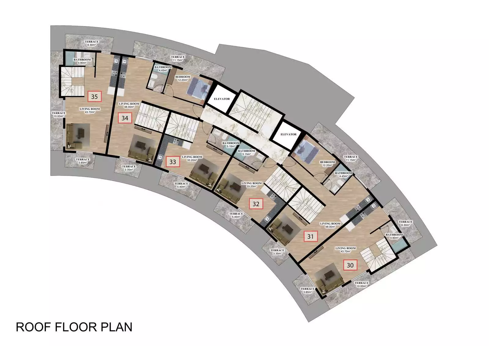 Квартира 50м² в Турции, Конаклы. Стоимостью 117000€ аренда фото-14