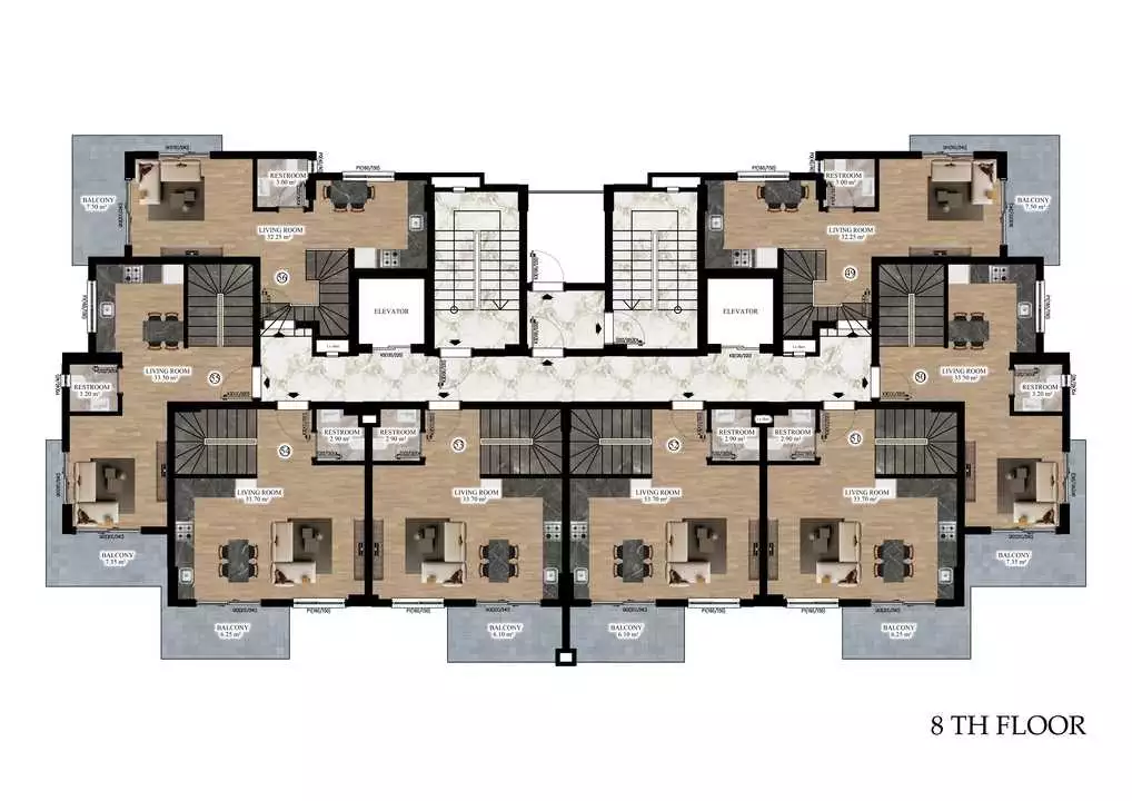 Квартира 55м² в Турции, Конаклы. Стоимостью 136500€ аренда фото-14