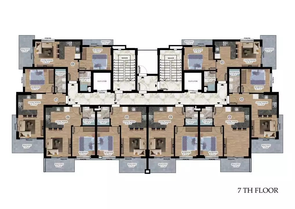 Квартира 55м² в Турции, Конаклы. Стоимостью 136500€ аренда фото-15