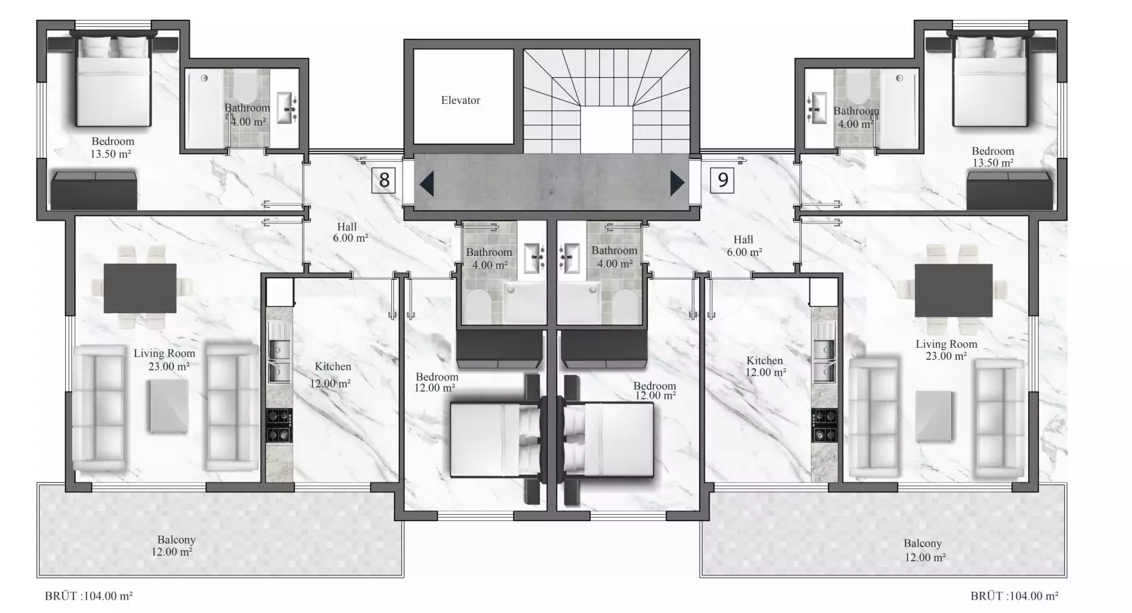 Квартира 52м² в Турции, Оба. Стоимостью 148350€ аренда фото-29