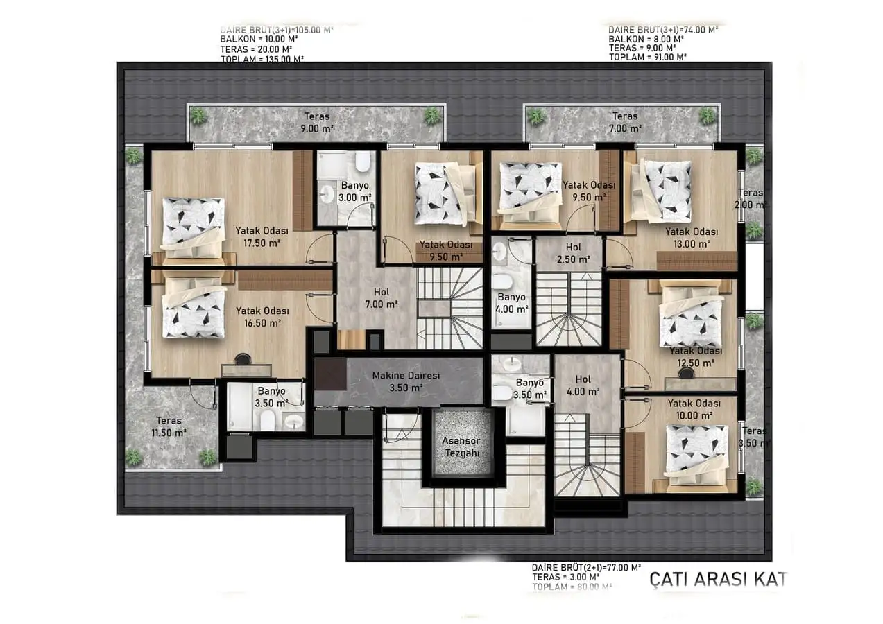 Квартира 53м² в Турции, Кестель. Стоимостью 150000€ аренда фото-25