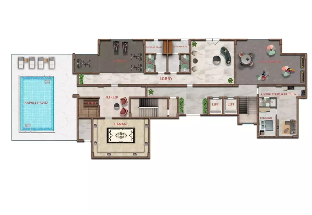 Квартира 50м² в Турции, Демирташ. Стоимостью 125000€ аренда фото-28