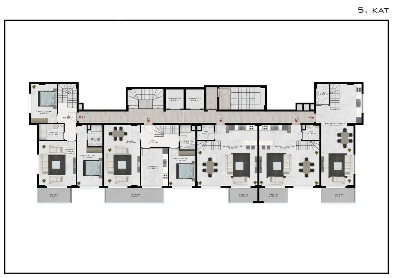 Квартира 67м² в Турции, Демирташ. Стоимостью 123500€ аренда фото-29
