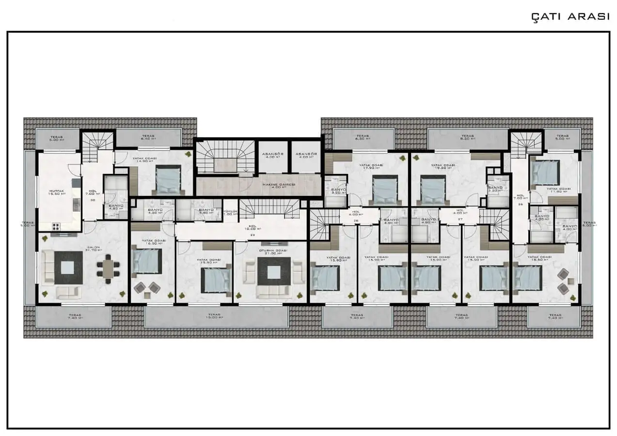 Квартира 67м² в Турции, Демирташ. Стоимостью 123500€ аренда фото-30