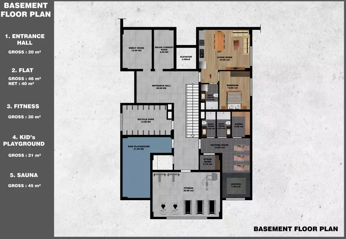 Квартира 60м² в Турции, Авсаллар. Стоимостью 88900€ аренда фото-24