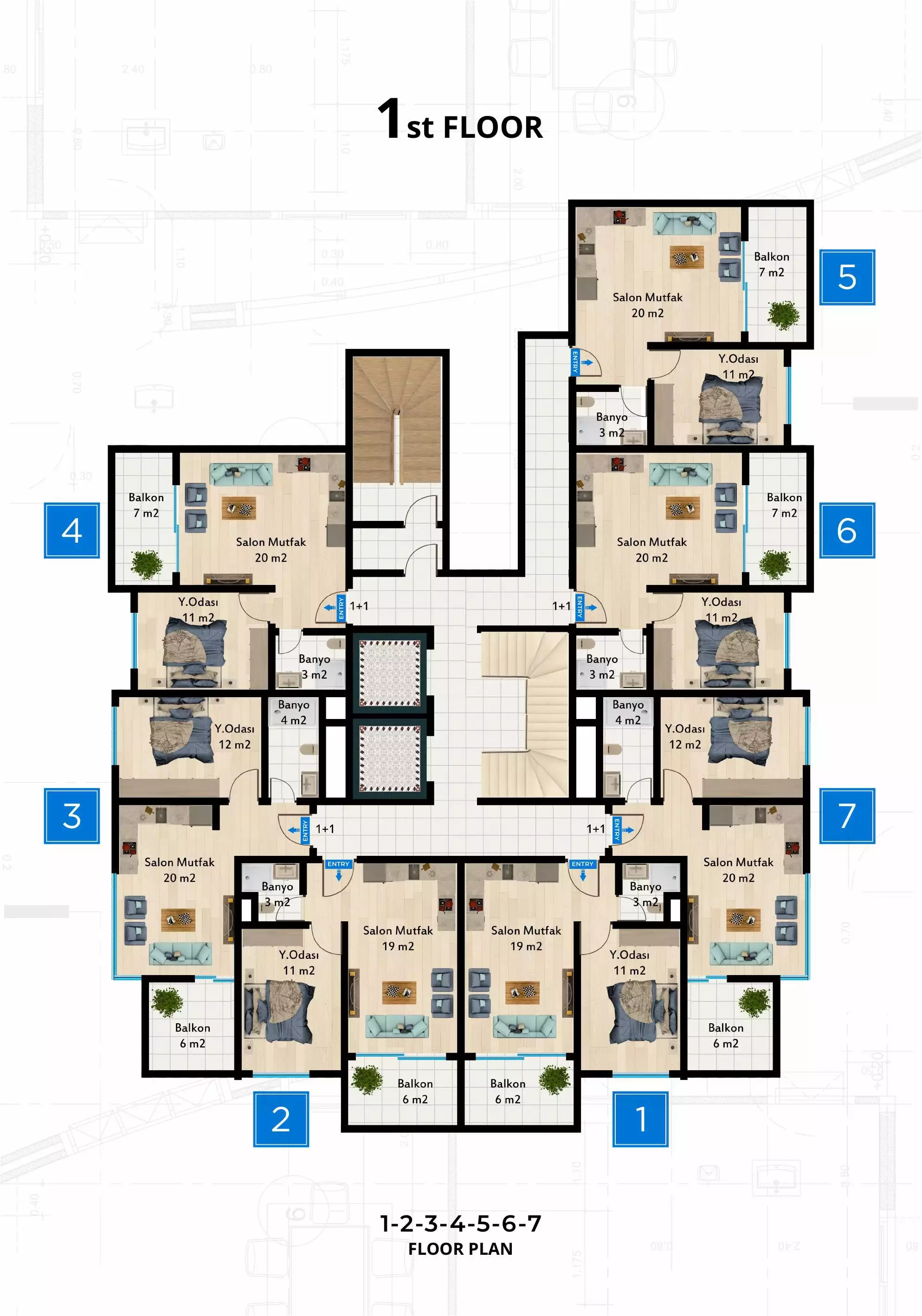Квартира 50м² в Турции, Махмутлар. Стоимостью 115000€ аренда фото-26
