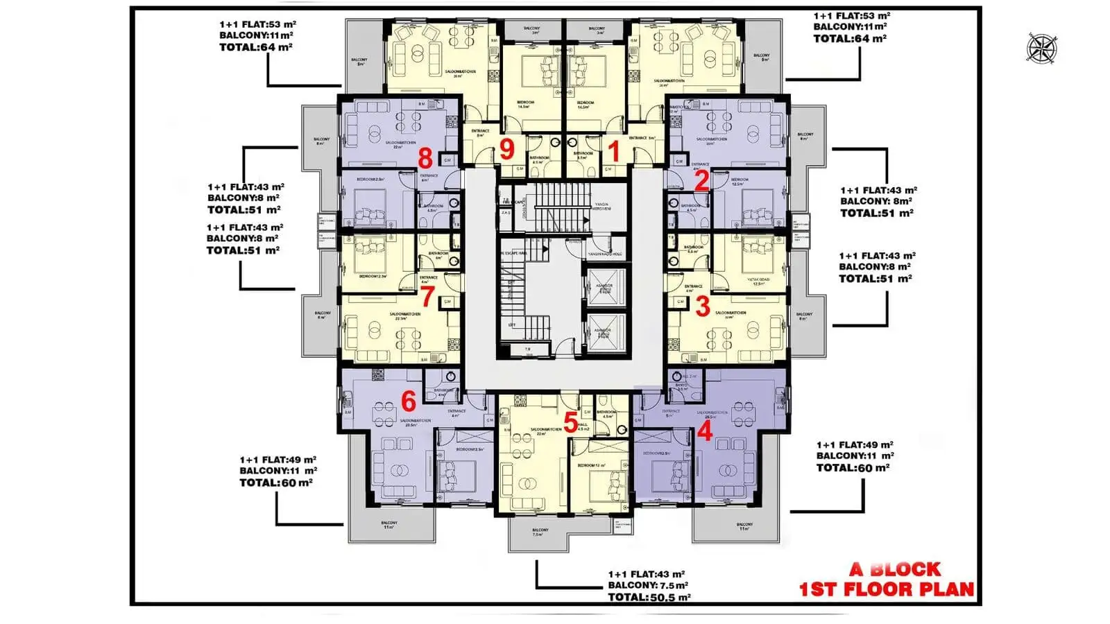 Квартира 47м² в Турции, Махмутлар. Стоимостью 161000€ аренда фото-28