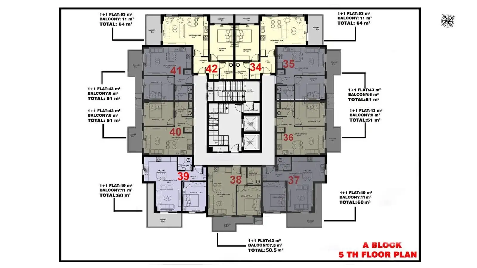 Квартира 47м² в Турции, Махмутлар. Стоимостью 161000€ аренда фото-29
