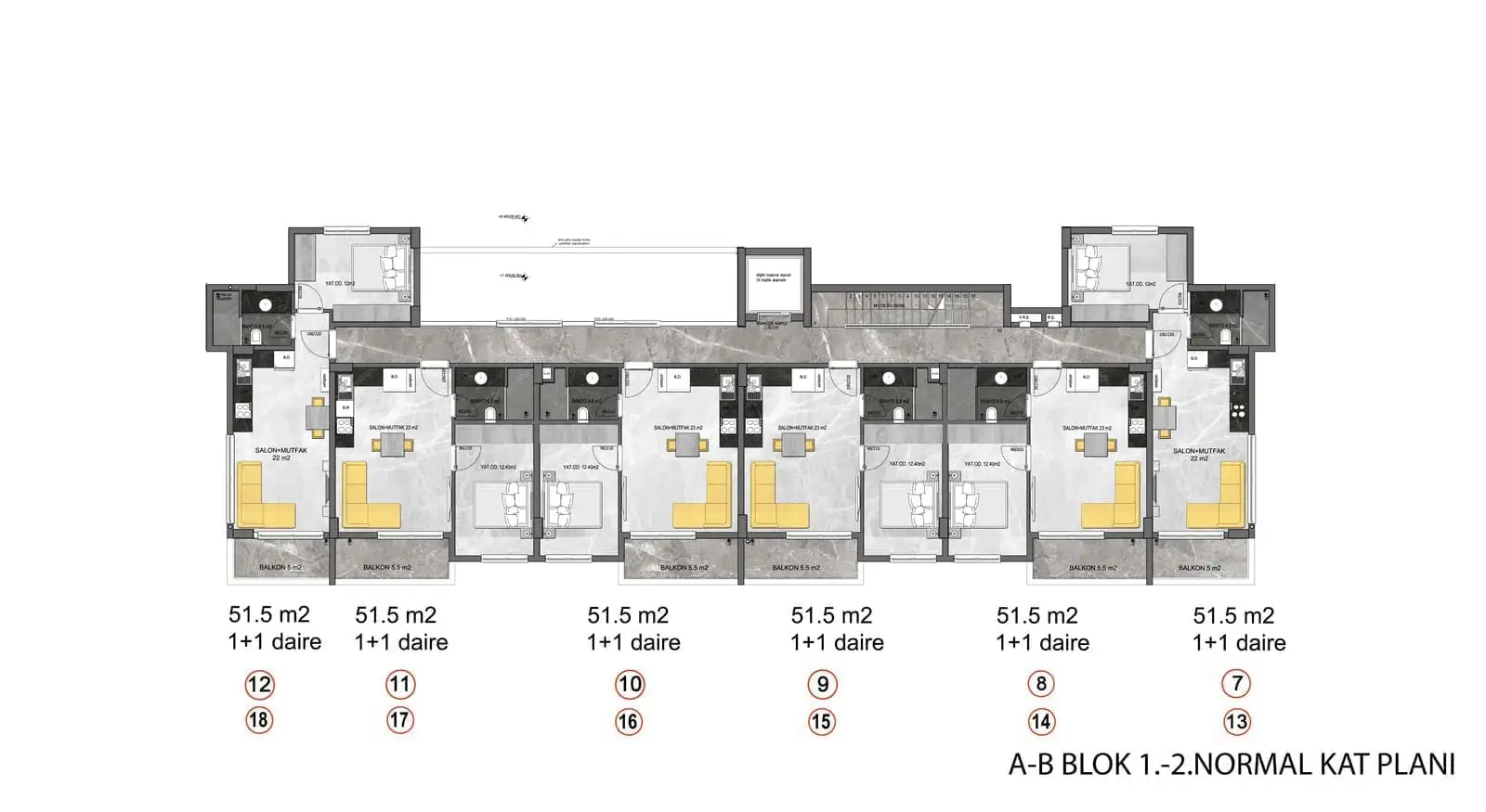 Квартира 51м² в Турции, Конаклы. Стоимостью 110000€ аренда фото-27
