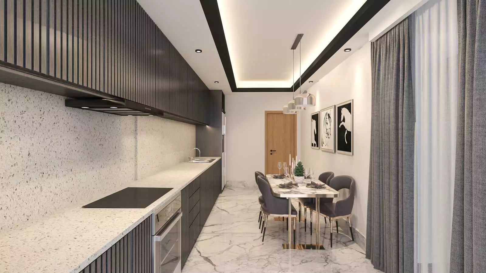 Квартира 46м² в Турции, Газипаша. Стоимостью 117082€ аренда фото-24