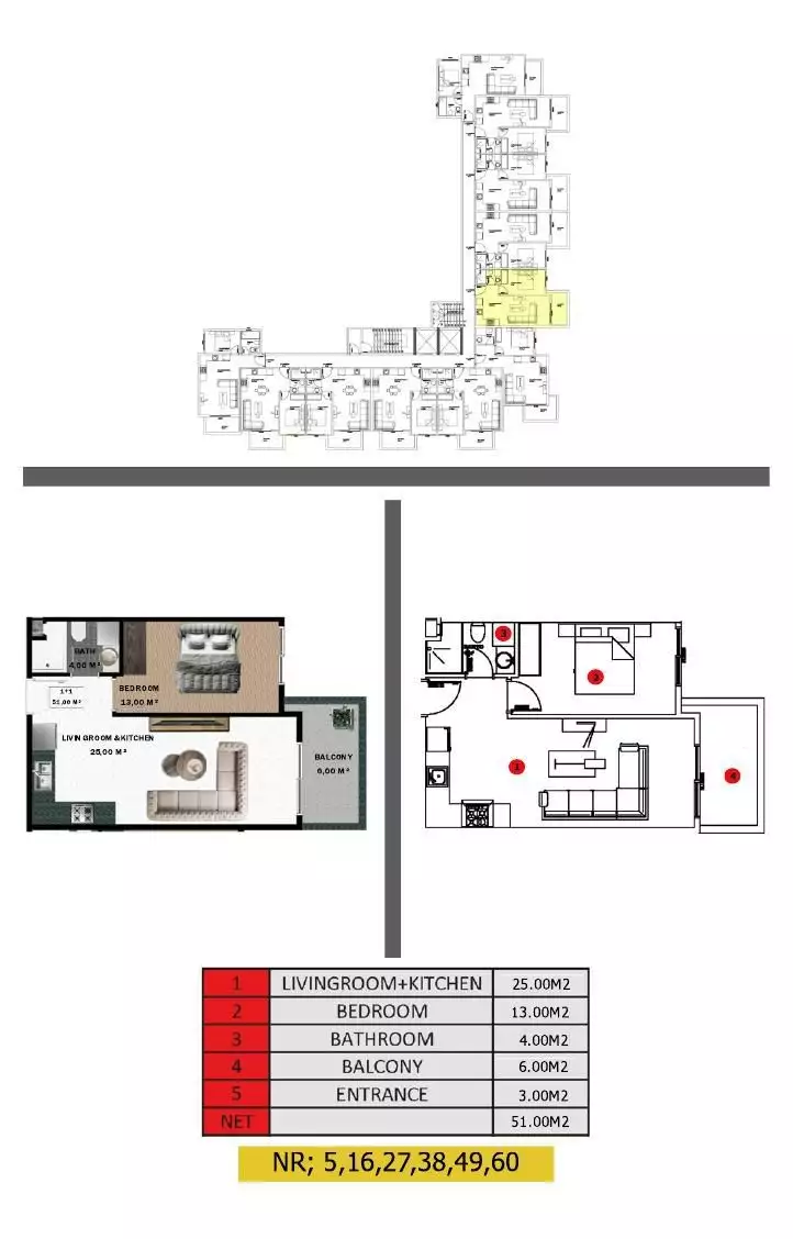 Квартира 51м² в Турции, Газипаша. Стоимостью 119000€ аренда фото-24