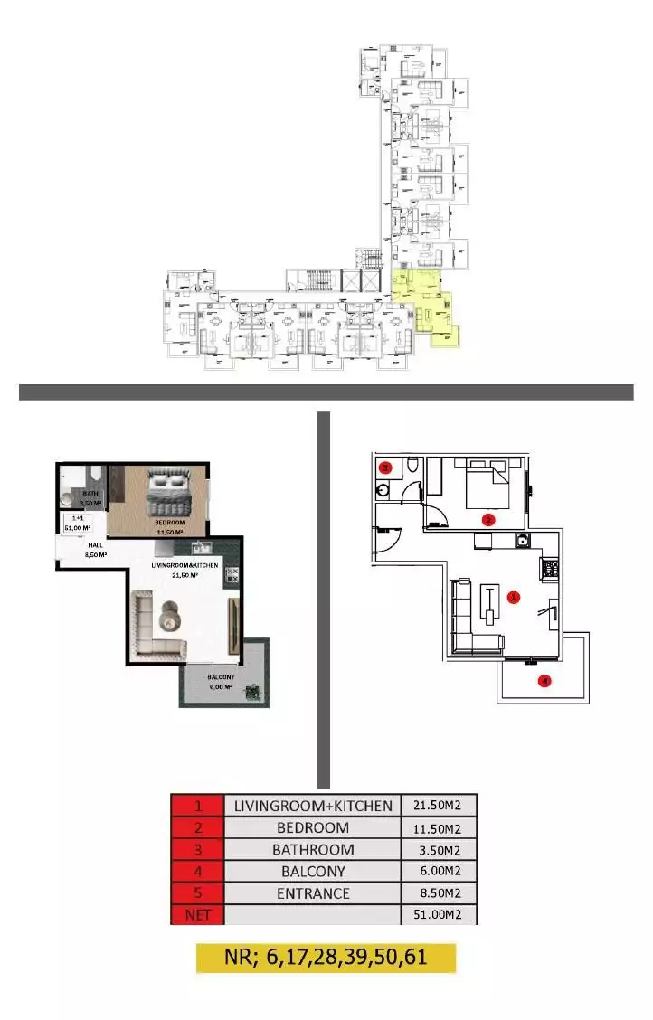 Квартира 51м² в Турции, Газипаша. Стоимостью 119000€ аренда фото-25