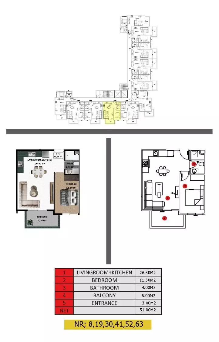 Квартира 51м² в Турции, Газипаша. Стоимостью 119000€ аренда фото-27
