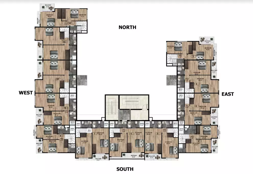 Пентхаус 63м² в Турции, Махмутлар. Стоимостью 144000€ аренда фото-24