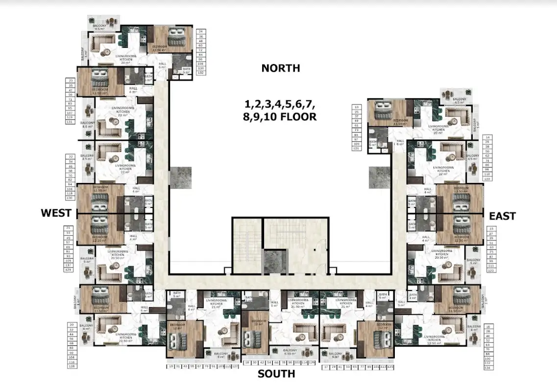 Пентхаус 63м² в Турции, Махмутлар. Стоимостью 144000€ аренда фото-26