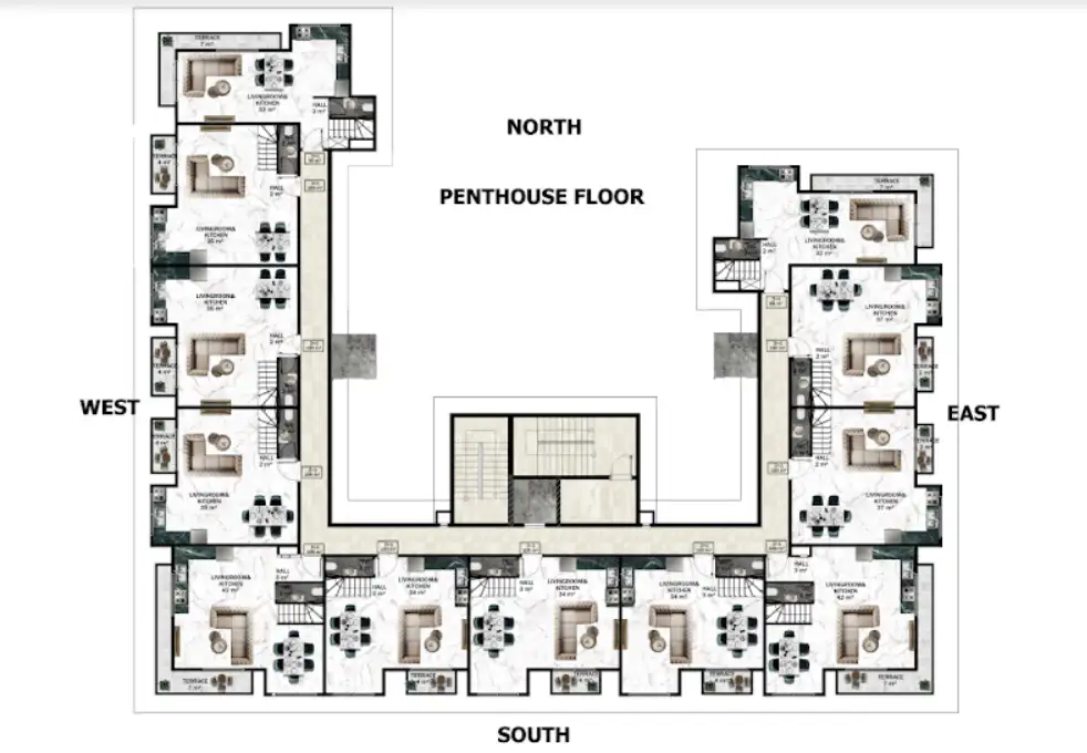 Пентхаус 63м² в Турции, Махмутлар. Стоимостью 144000€ аренда фото-28