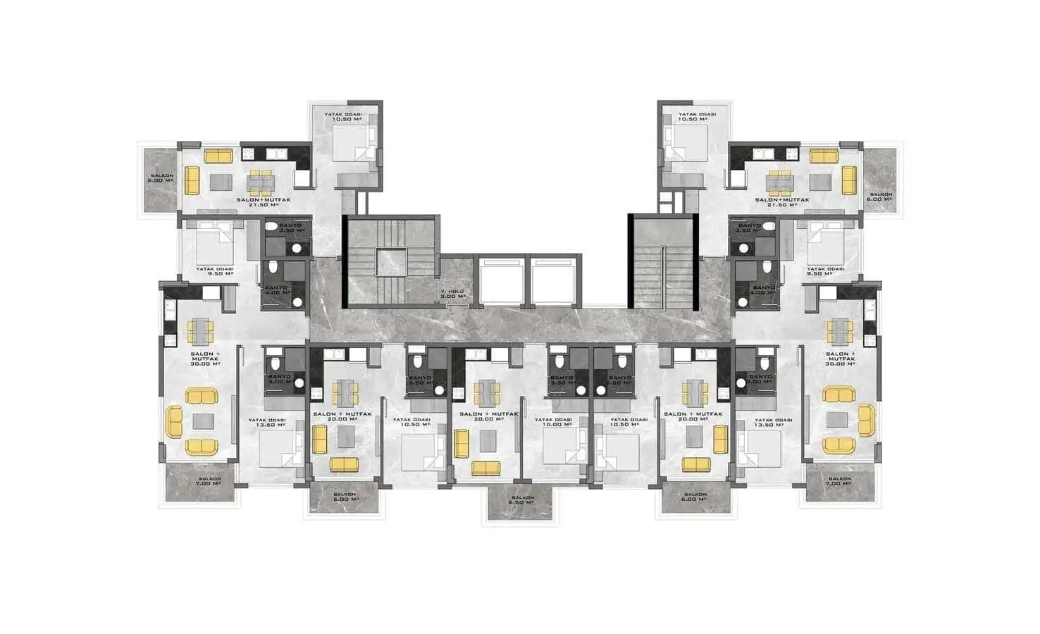 Квартира 55м² в Турции, Демирташ. Стоимостью 94000€ аренда фото-25