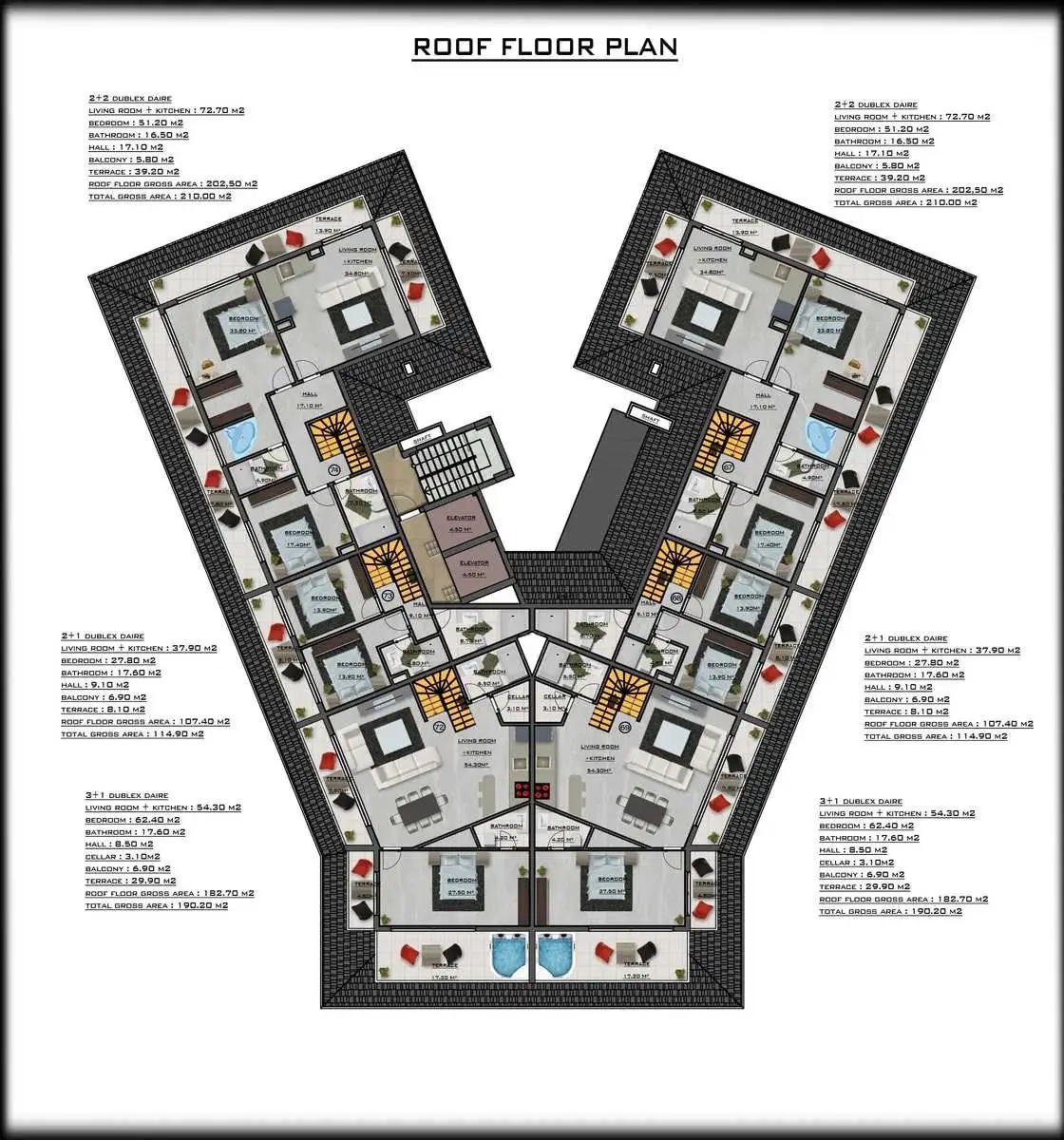Квартира 46м² в Турции, Махмутлар. Стоимостью 85000€ аренда фото-30