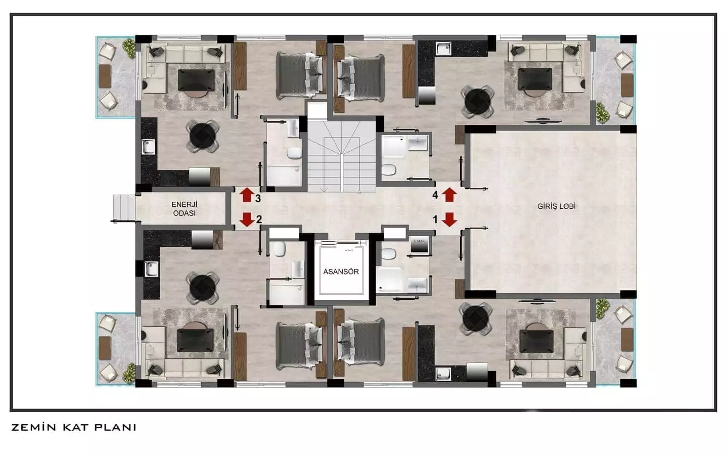 Квартира 50м² в Турции, Газипаша. Стоимостью 111250€ аренда фото-8
