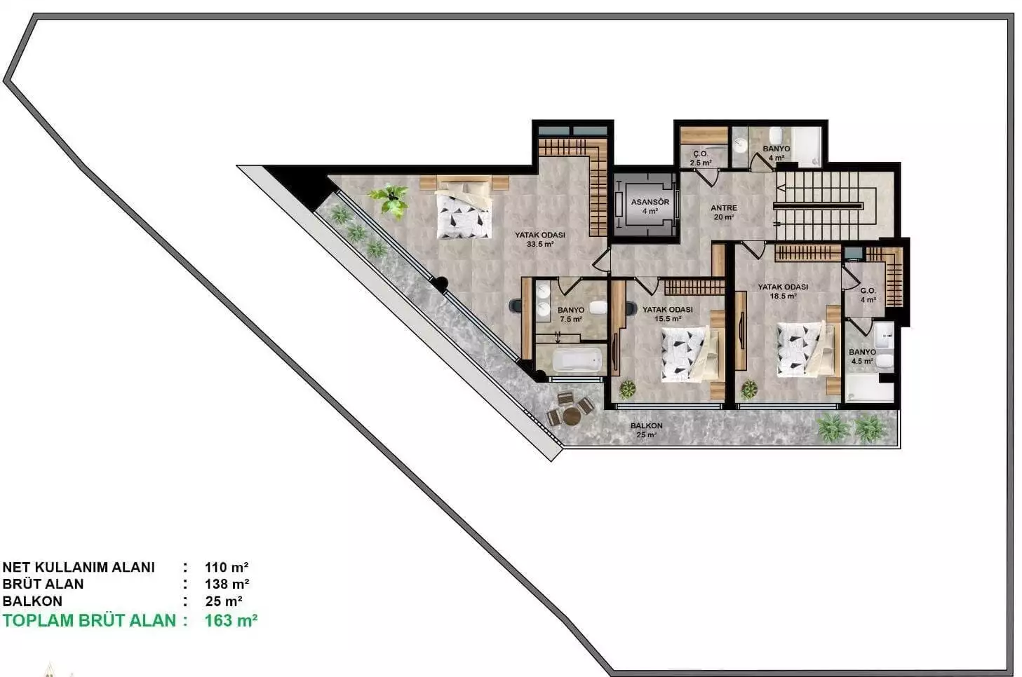 Вилла 476м² в Турции, Джикджилли. Стоимостью 900000€ аренда фото-16