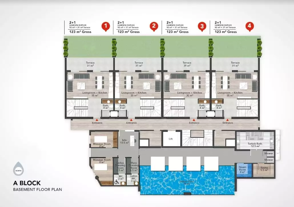 Таунхаус 106м² в Турции, Аланья. Стоимостью 375000€ аренда фото-20