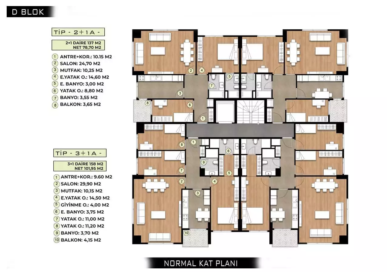 Квартира 74м² в Турции, Стамбул. Стоимостью 253000€ аренда фото-17