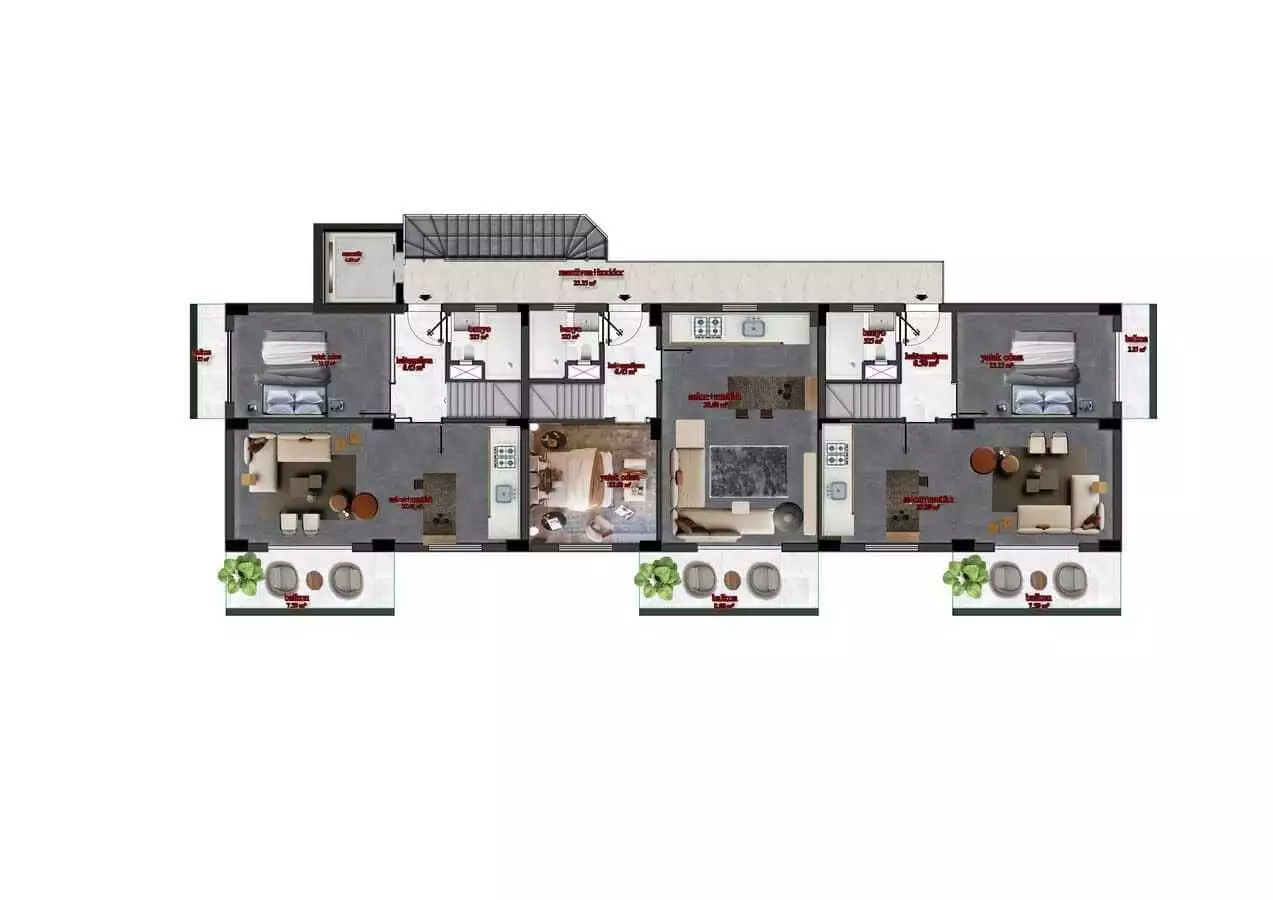 Квартира 120м² в Турции, Аланья. Стоимостью 490000€ аренда фото-13