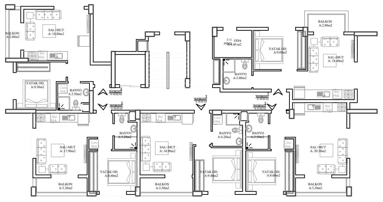 Квартира 40м² в Турции, Газипаша. Стоимостью 112000€ аренда фото-10