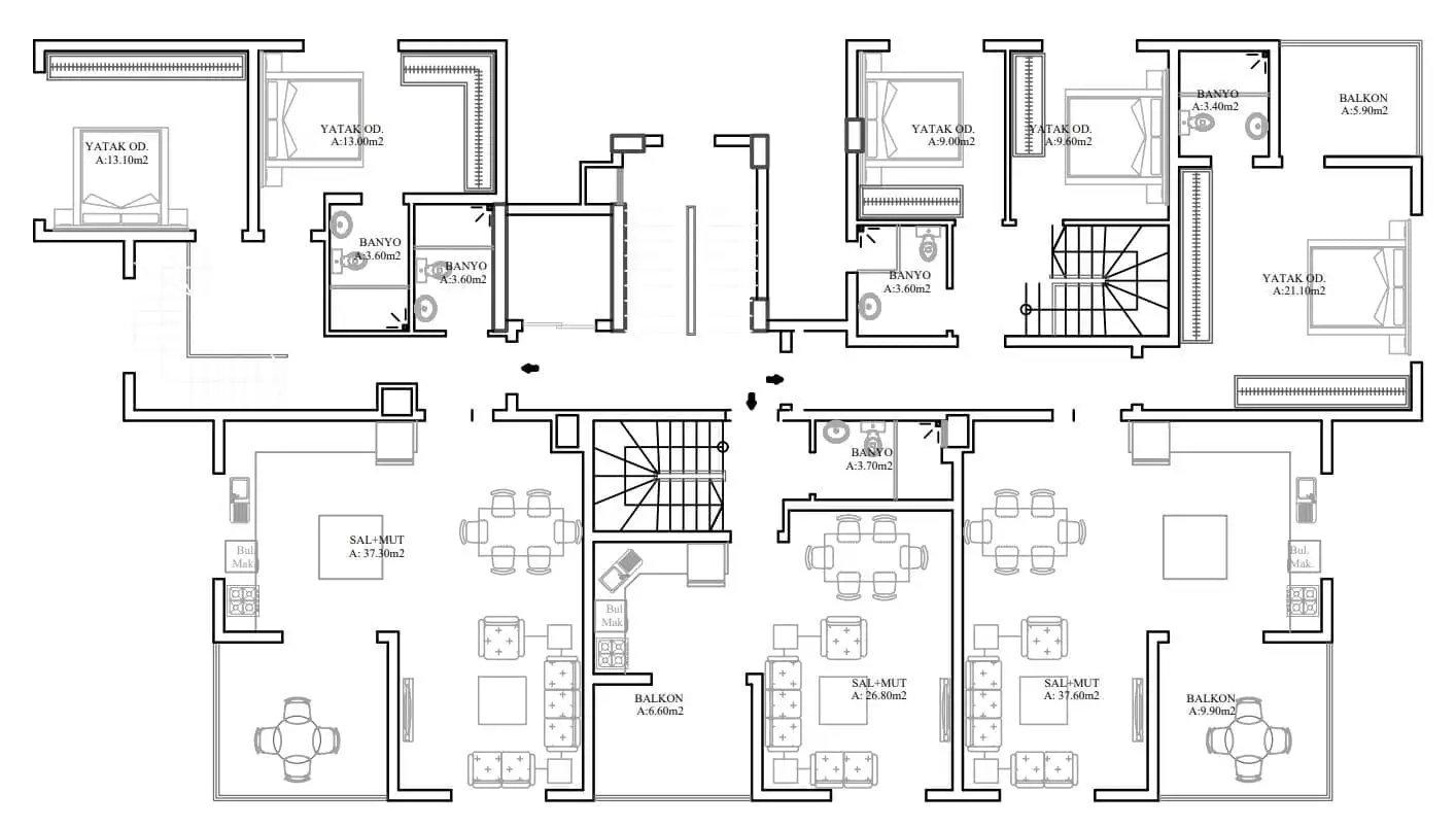 Квартира 40м² в Турции, Газипаша. Стоимостью 112000€ аренда фото-12