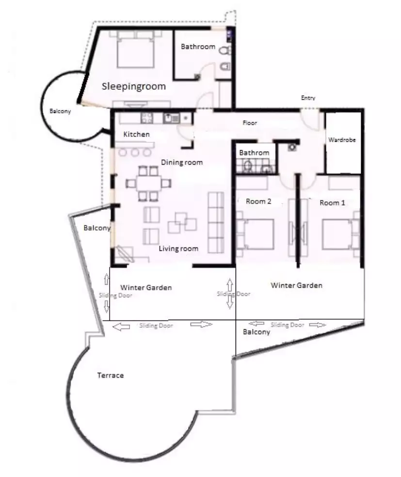 Квартира 240м² в Черногории, Добра Вода. Стоимостью 399000€ аренда фото-18