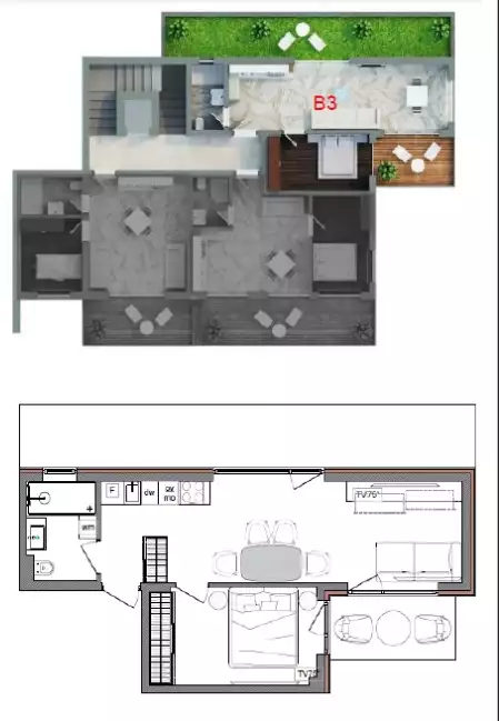 Квартира 47м² в Черногории, Тиват. Стоимостью 178600€ аренда фото-6