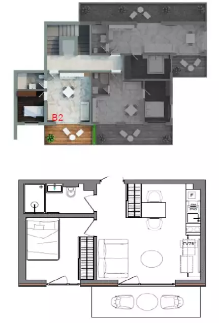 Квартира 43м² в Черногории, Тиват. Стоимостью 163400€ аренда фото-6