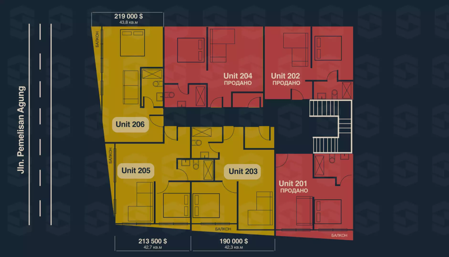 Квартира 42м² в Индонезии, ВосточныйБали. Стоимостью 257000€ аренда фото-2